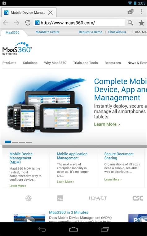 MaaS360 Browser .